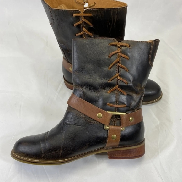 Anthropologie Latigo Tobacco Thistle Leather Boots Women's Size 8M EUC - Picture 3 of 5